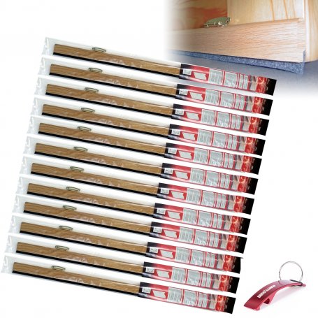 Lot of 12 tilting wooden weatherstripping 91,5cm / und oak Burcasa