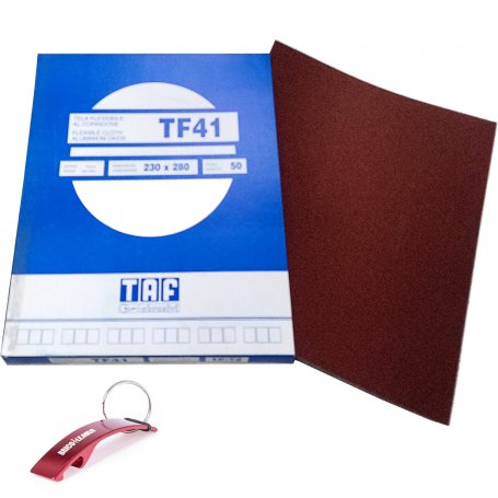 Pack of 50 sheets of abrasive cloth in corundum 230x280 Taf TF41 grit 50