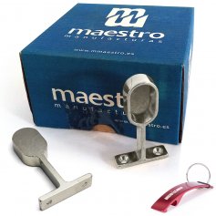 Box of 100 closed cabinet tube holders 16x25mm nickel Maestro