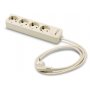 Pack of 4 multiple sockets with 4 sockets with lateral TT switch 16A 250V 1,5m cable Famatel