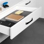 1 set of guides for Silver drawers with total extraction 340mm steel Emuca
