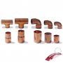 Set of 10 copper fittings 100 pieces Vemasa