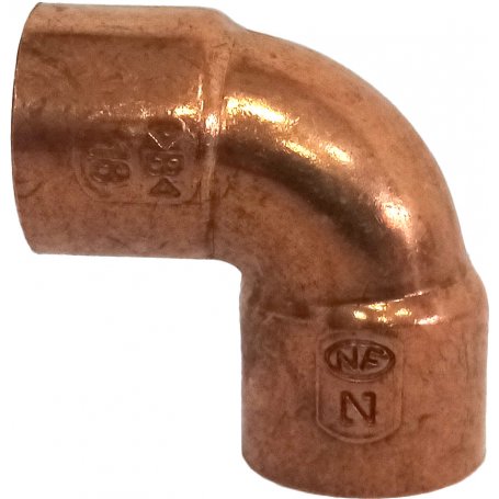 Female-female elbow 87 ° 18mm copper Vemasa