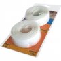 Box of 20 white velcro type easy fastening adhesive tapes 20mmx1m / und Miarco