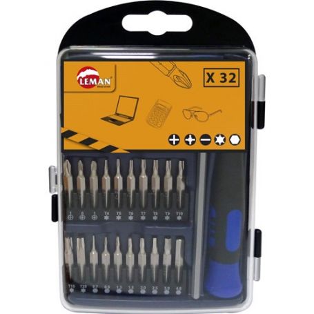 Chest mini screwdriver tips 32 pieces Leman