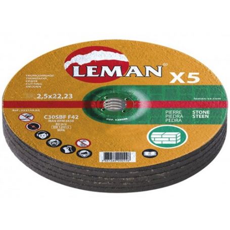 Lot 5 stone cutting discs Leman 115 Orange Range