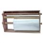 Varnished wooden double roll holder Aldama