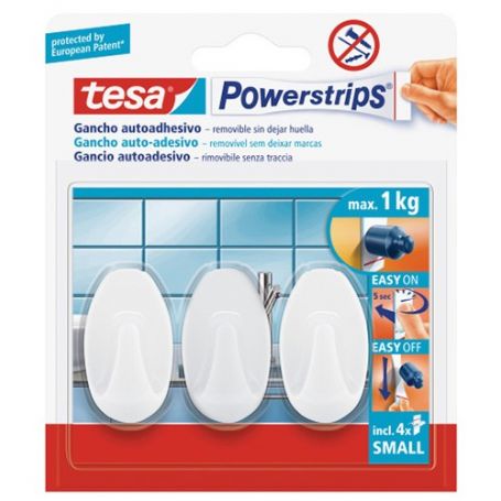 Tesa Powerstrips white oval adhesive hook