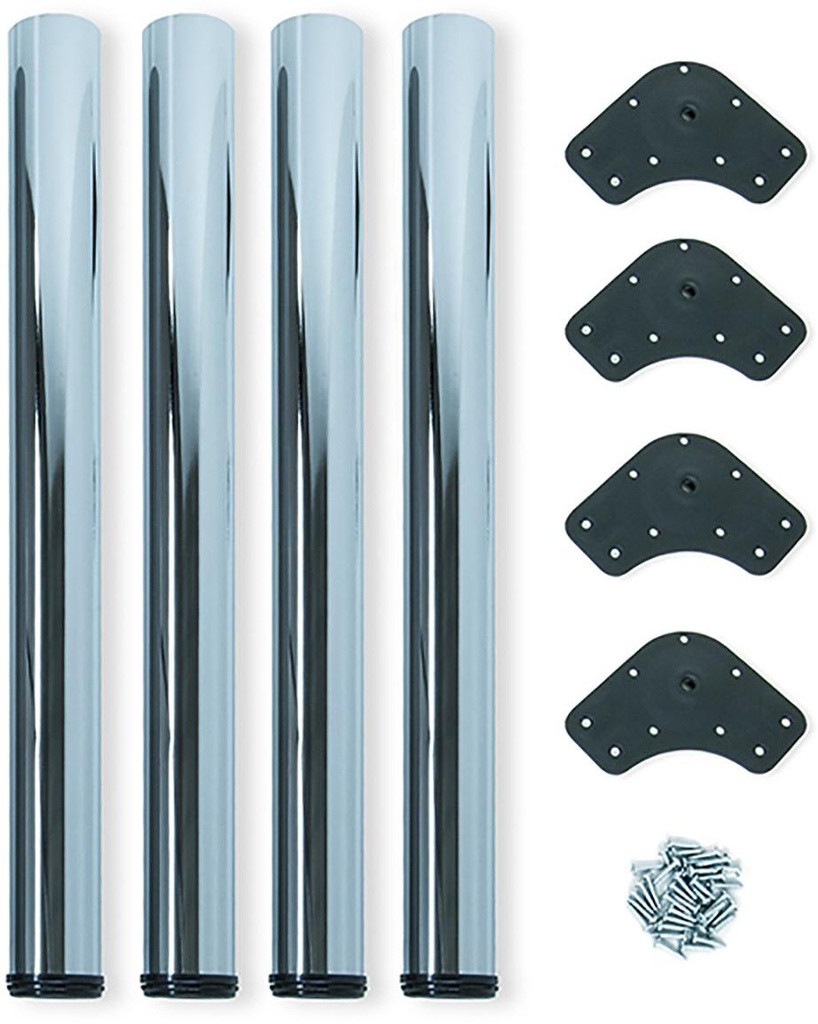 Game table 4 legs for ø60mm adjustable 710-730mm steel chromed steel Emuca