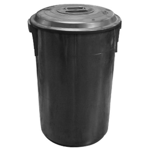 Eimer mit Deckel 100 Liter schwarz Vikinga