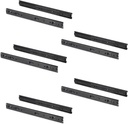 5 jeux de guides à billes pour tiroirs 45x600mm extraction totale noir Emuca