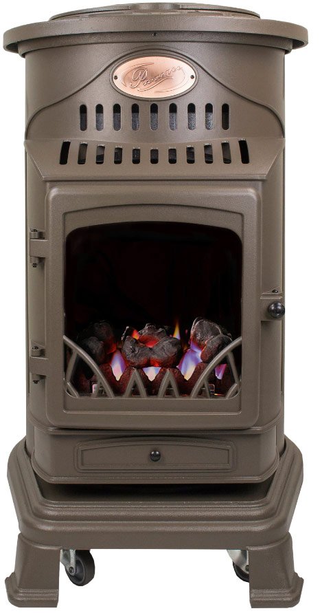 Tragbare Herd Gasflamme Provence Echt 3,4kW Honig braun Fireside