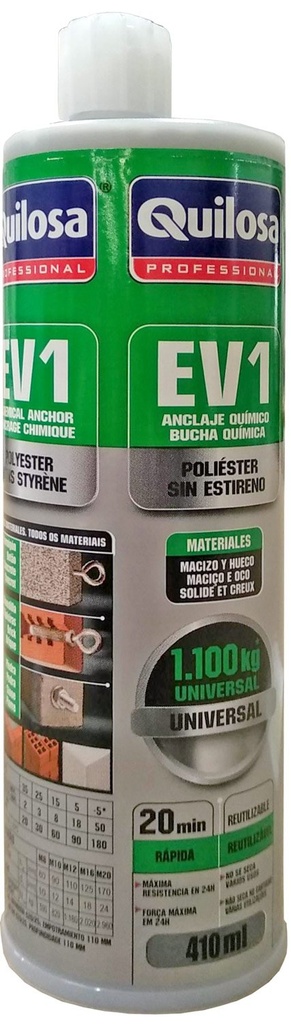 chemisch anker Quilosa cartridge 410ml EV1