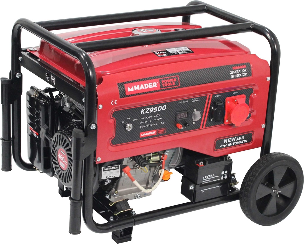 Generador trifásico 8.0Kva con ruedas Mader