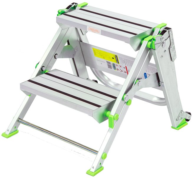 Tritthocker Aluminium Komodo 2 Stufen Plabell