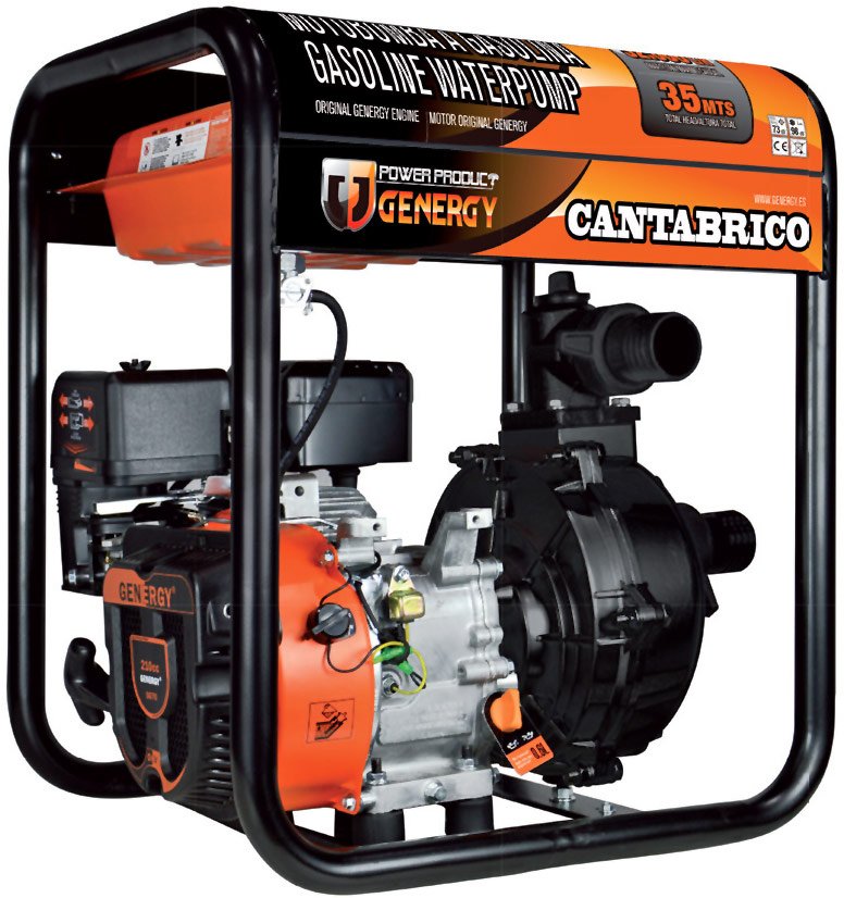 Motobomba a gasolina anticorrosión Cantábrico 35000l/h 30m Genergy