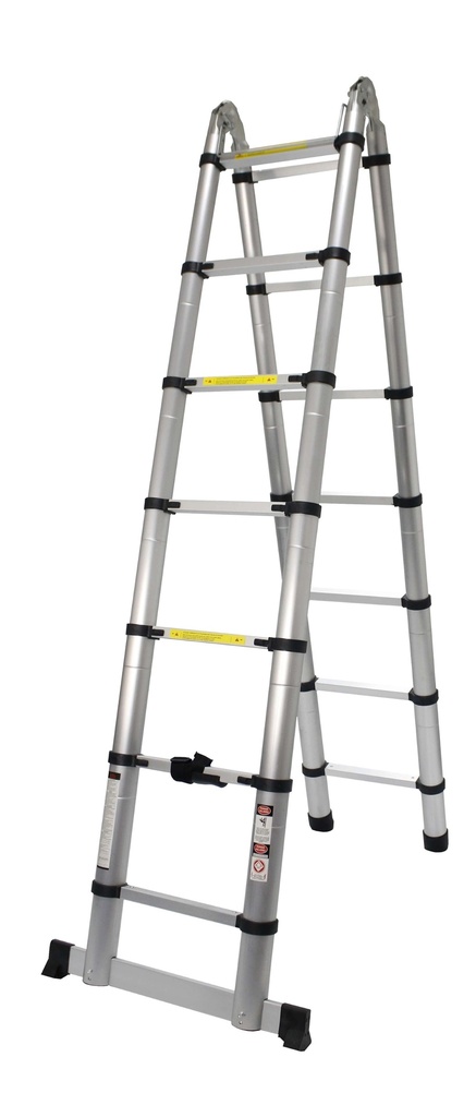 Escalera Extensible, Articulada, 7+7P, Aluminio - MADER®