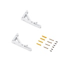Juego de soportes plegables para estante, longitud 203mm, Acero, Pintado blanco - Emuca