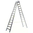 Double staircase climb with pla taf orm PA 14 + 14 steps Plabell