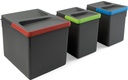 Contenitori cassetto cucina Recycle altezza 216 1x12 + 2x6 plastica grigio antracite Emuca