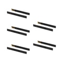 Lote de 5 juegos de guías para cajones, de bolas, altura 45mm, profundidad 400mm, extracción total, cierre suave, Negro - Emuca