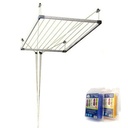 Tendedero Tezno-techo extensible + 40 pinzas monoblock Cuncial + Llavero