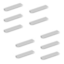 Lote de 10 tiradores para mueble Picanya, L104mm, intereje 64mm, Aluminio, Anodizado mate - Emuca